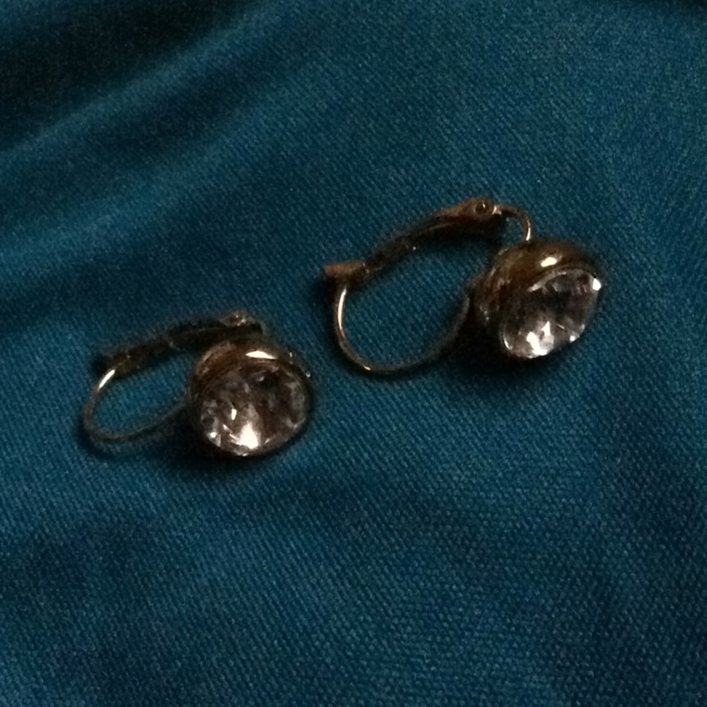 Touchstone crystal solitaire earrings